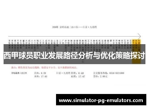西甲球员职业发展路径分析与优化策略探讨
